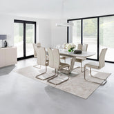 Enzio Putty 1.2m - 1.6m Extending Dining Table - Pendle Village Furniture